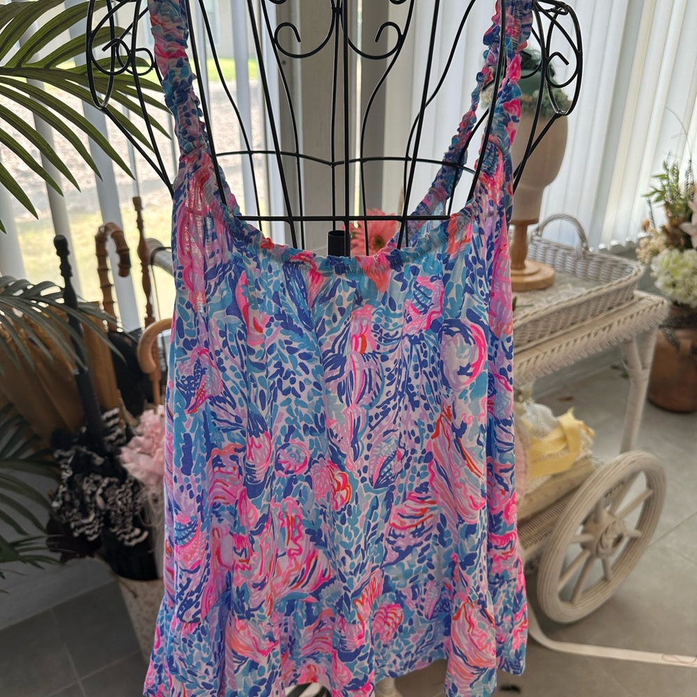 Lilly  Top - Blue and Pink